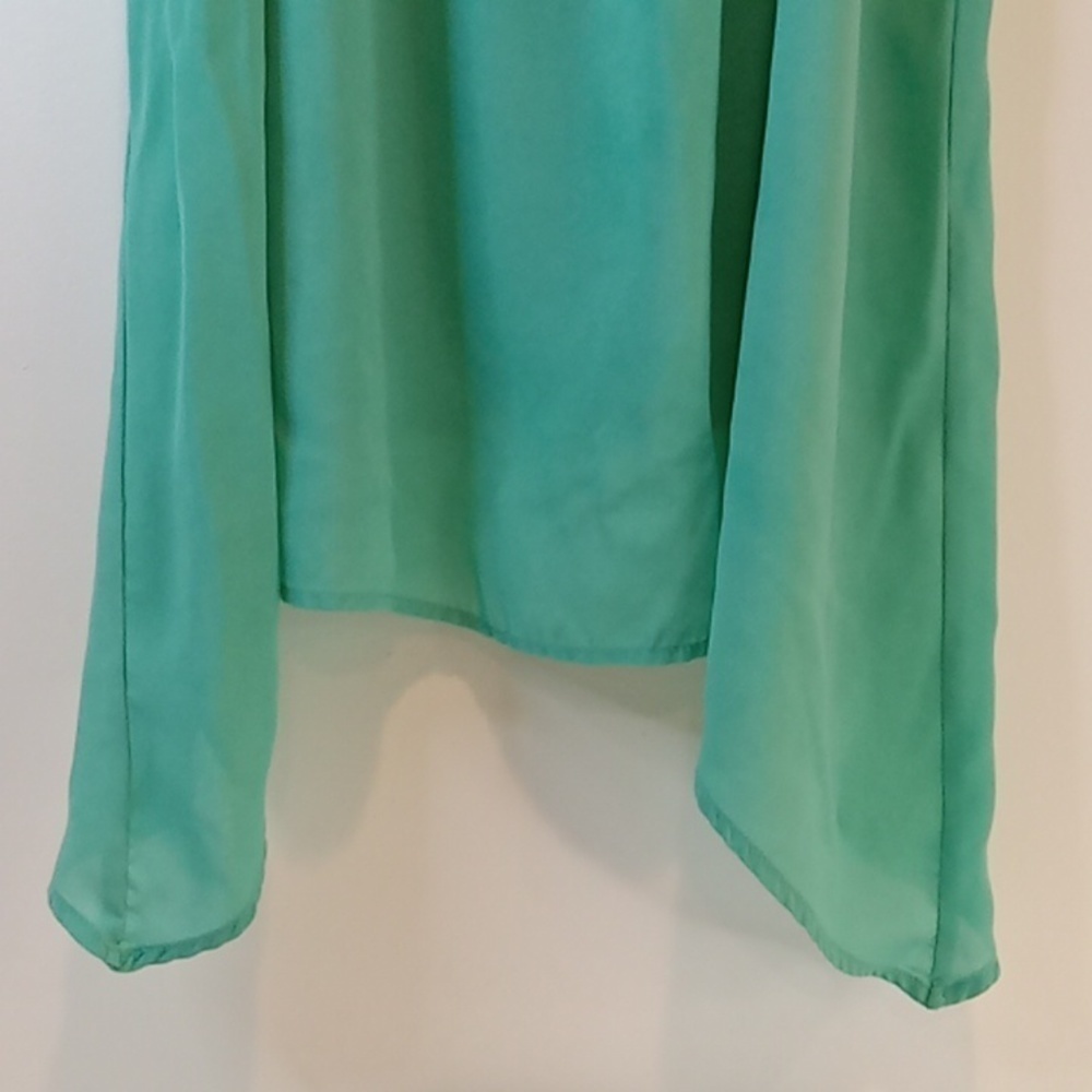 Torrid Strap Tank Top Blouse Turquoise Summer ☀️ Women's Sz 0 EUC NICE! - Picture 4 of 16